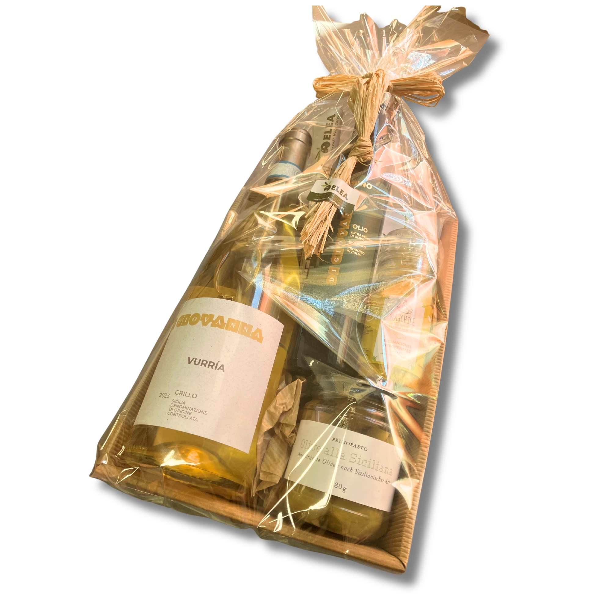 Präsentkorb Öl & Wein aus Sizilien 3 Präsentkorb Öl & Wein aus Sizilien 3