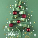 Weihnachtskarte Tannenbaum mit oder ohne Wunschtext