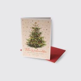 Weihnachtskarte Tannenbaum mit oder ohne Wunschtext