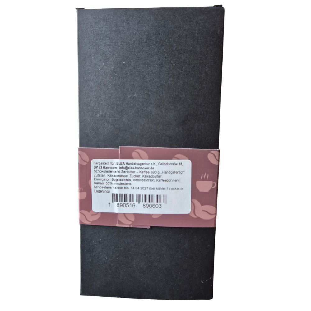 Maschseeräuber Dunkle Schokolade mit Kaffee 90 g | 45 g in schwarzer Verpackung